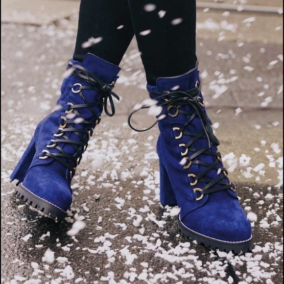 Stuart Weitzman Shackleton Combat Boots Suede Grey - Picture 3 of 11